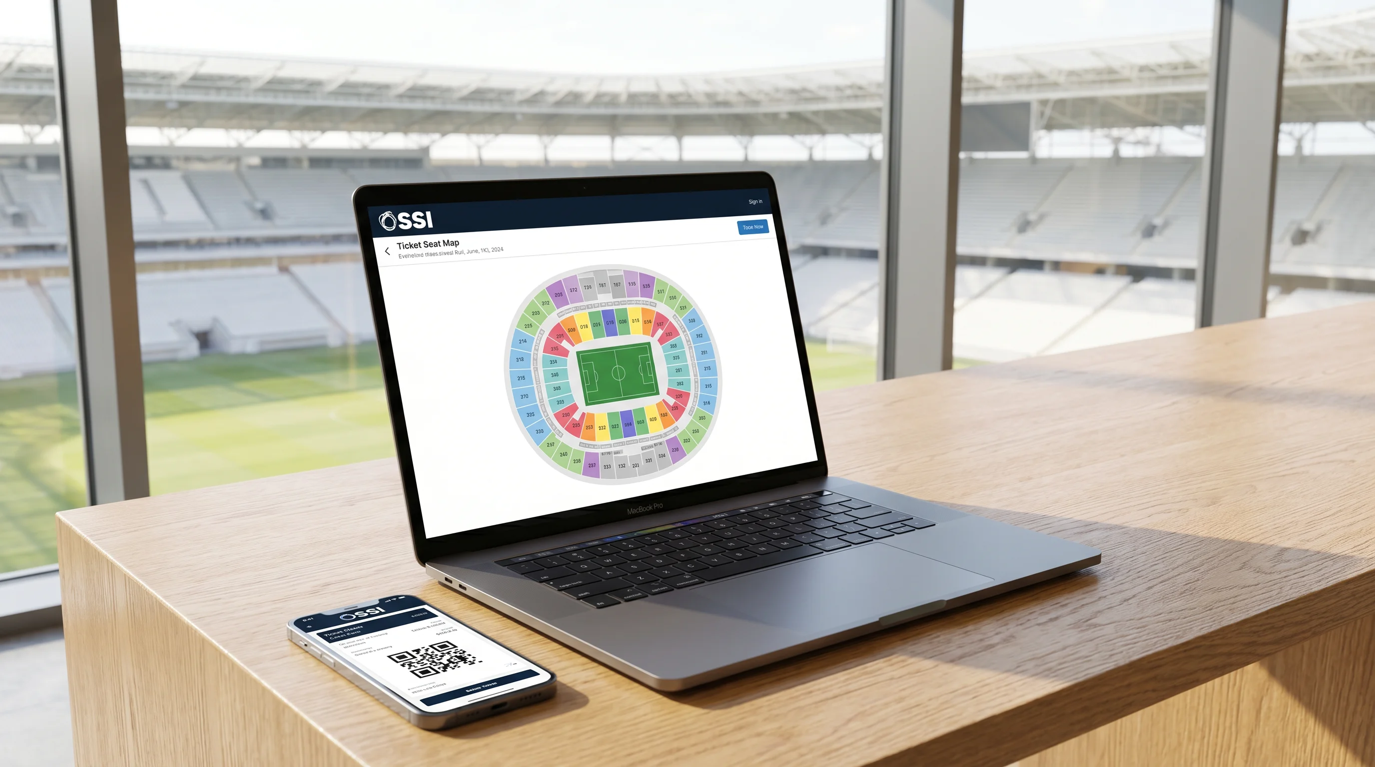 Event ticketing platform with seat selection map and mobile ticket